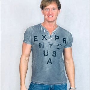 Express Men, Graphic Tee, Gray, Size Small